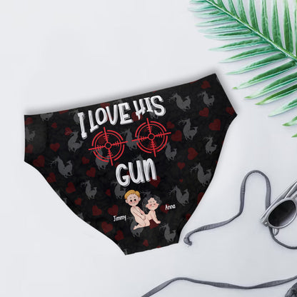 I Love Her Target I Love His Gun - Personalized Hunting Women Briefs & Men Boxer Briefs