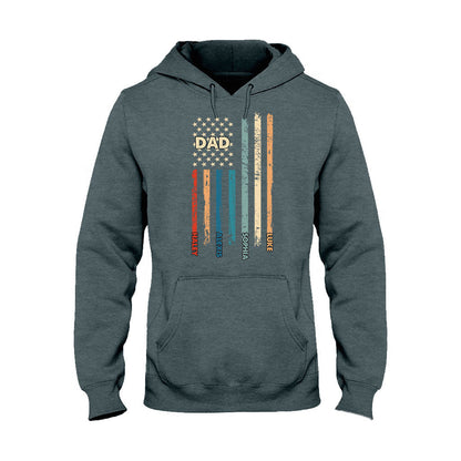 Stars And Stripes - Personalized Independence Day Father T-shirt and Hoodie