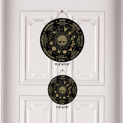 Witch Wheel - Round Wood Sign
