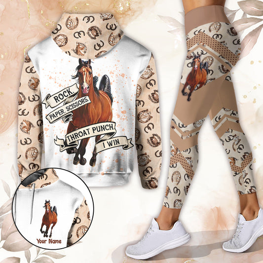 Rock Paper Scissors - Personalized Horse Hoodie and Leggings