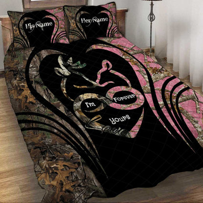 I’m Forever - Personalized Couple Hunting Quilt Set