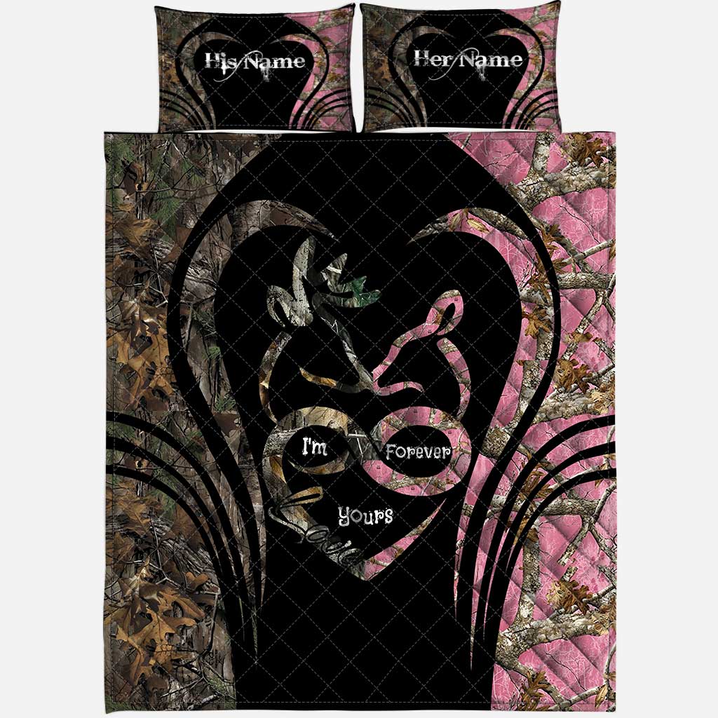 I’m Forever - Personalized Couple Hunting Quilt Set