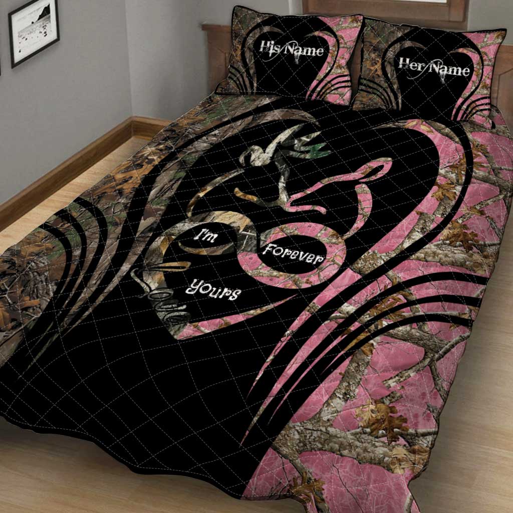 I’m Forever - Personalized Couple Hunting Quilt Set