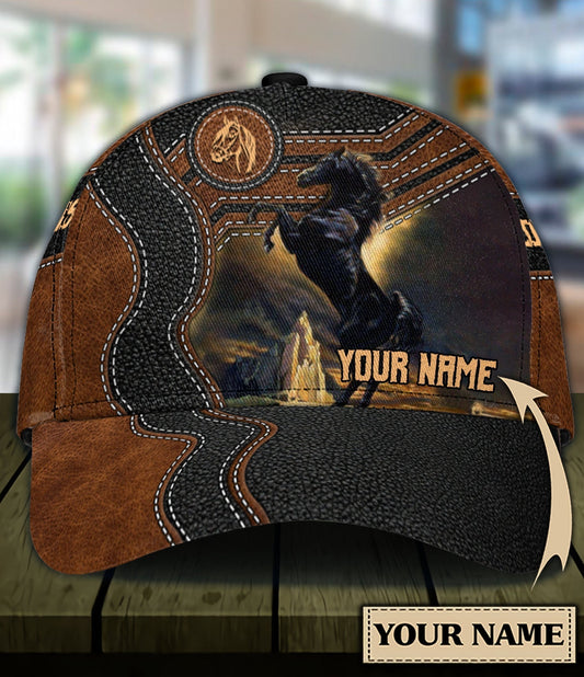 Black Horse - Personalized Horse Classic Cap 0823