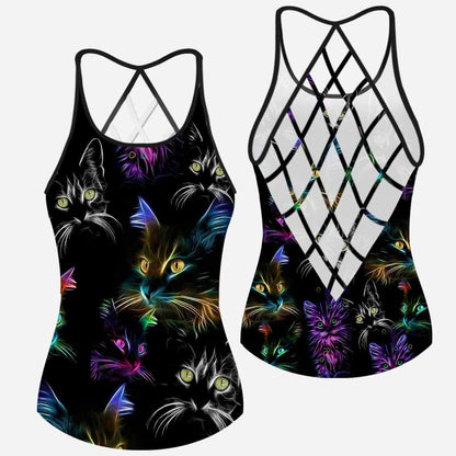 Cat Mom Cross Tank Top