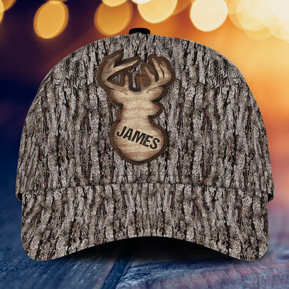 Love Hunting Tree Carving - Personalized Hunting Classic Cap