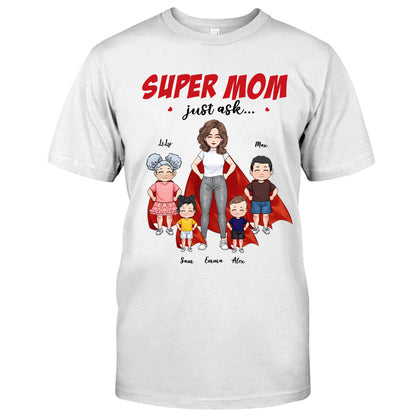 Super Mom - Gift for mom, grandma - Personalized T-shirt And Hoodie