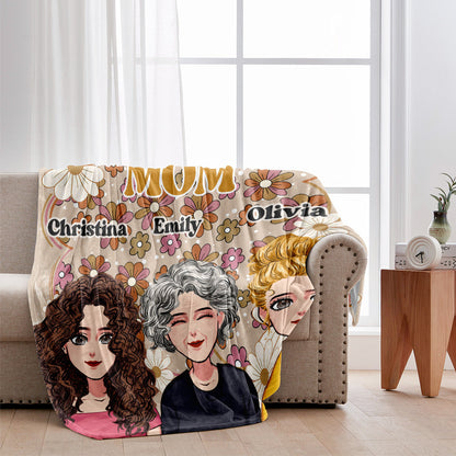 We Love You Mom - Personalized Mother's Day Mother Blanket