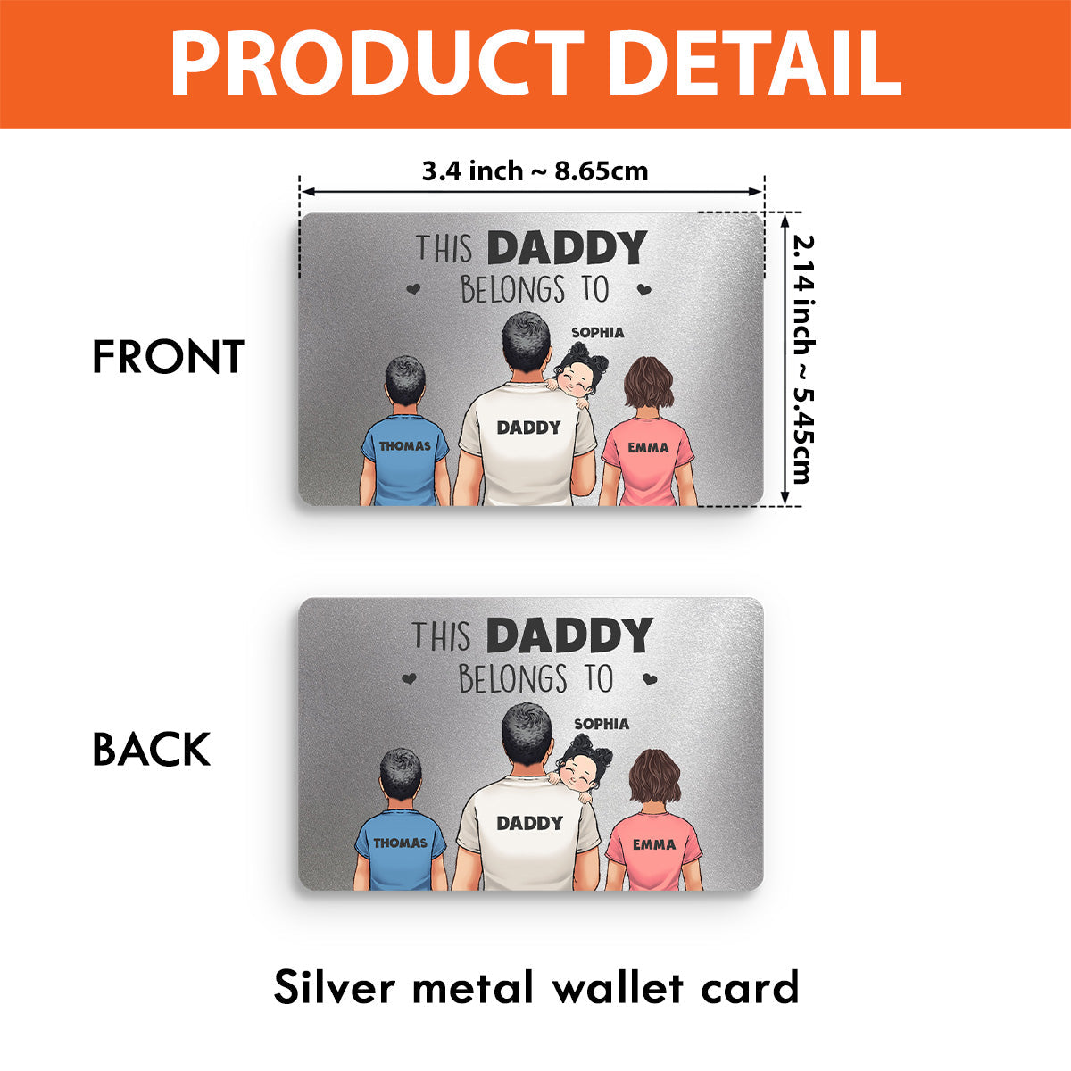 This Daddy Belongs To - Personalized Father Wallet Insert Card