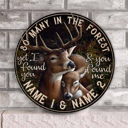 So Many In The Forest Personalized Round Wood Sign