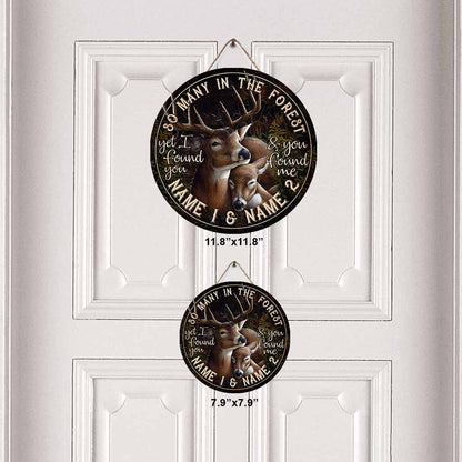 So Many In The Forest Personalized Round Wood Sign