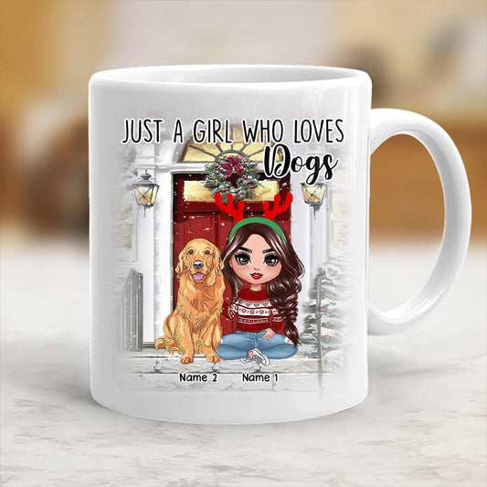 Life Is Better With Dogs - Personalized Christmas Dog Mug