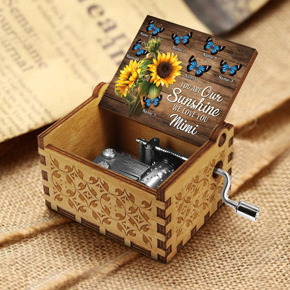 You Are My Sunshine - Personalized Mother's Day Grandma Hand Crank Music Box