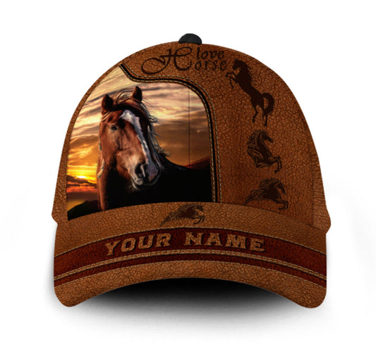 Love Horse Personalized Horse Classic Cap 0523