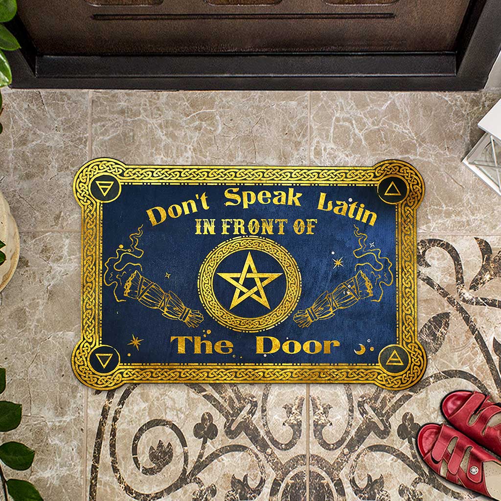 Don't Speak Latin In Front Of Witch - Shaped Doormat