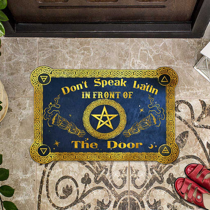 Don't Speak Latin In Front Of Witch - Shaped Doormat