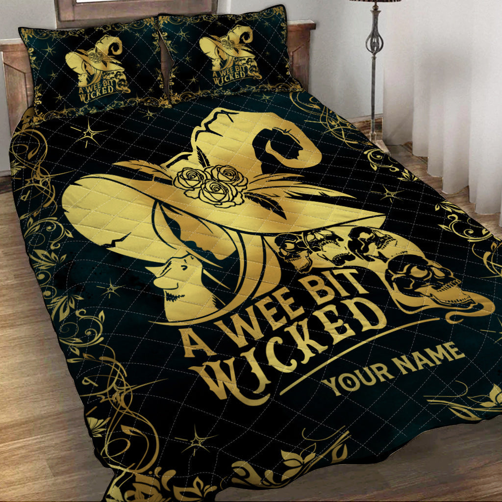 A Wee Bit Wicked - Personalized Witch Quilt Set