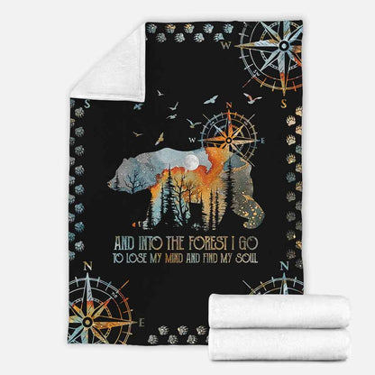 And Into The Forest I Go - Camping Blanket