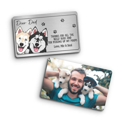 Thank You For All The Belly Rubs - Personalized Dog Wallet Insert Card