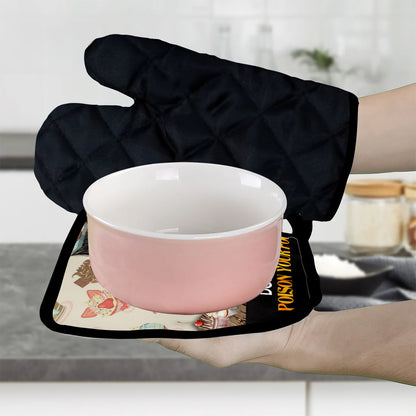 Don't Make Me Poison Your Food - Personalized Baking Oven Mitts & Pot Holder Set