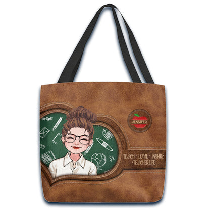 Teach Love Inspire - Personalized Teacher Tote Bag