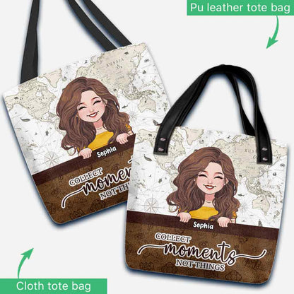 Collect Moments Not Things - Personalized Travelling Tote Bag
