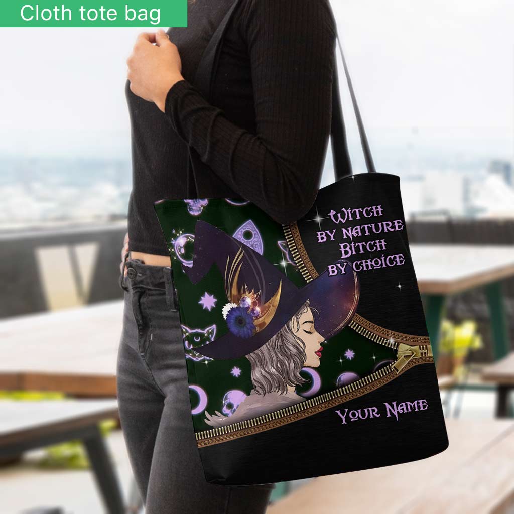 Witch By Nature Bitch By Choice - Personalized Tote Bag