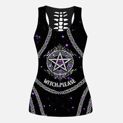 Witch Please - Hollow Tank Top and Women Shorts