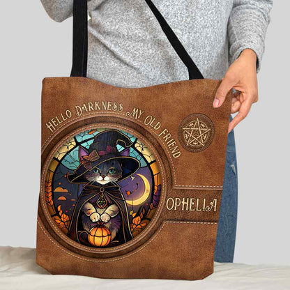 Hello Darkness My Old Friend - Personalized Witch Tote Bag