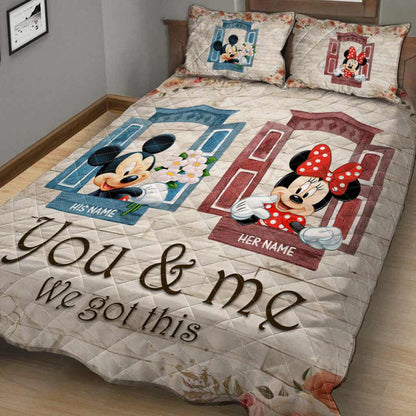 You & Me We Got This - Personalized Mouse Quilt Set