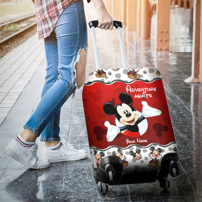Adventure Awaits - Personalized Mouse Luggage Cover
