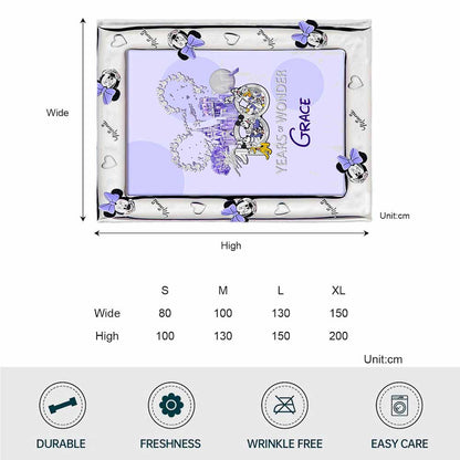 100 Years Of Magic Pink - Personalized Mouse Blanket