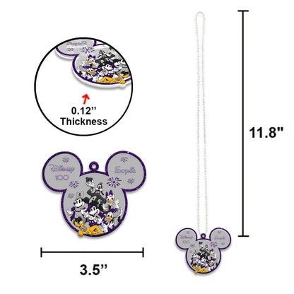 Magical 100th - Personalized Mouse Transparent Car Ornament