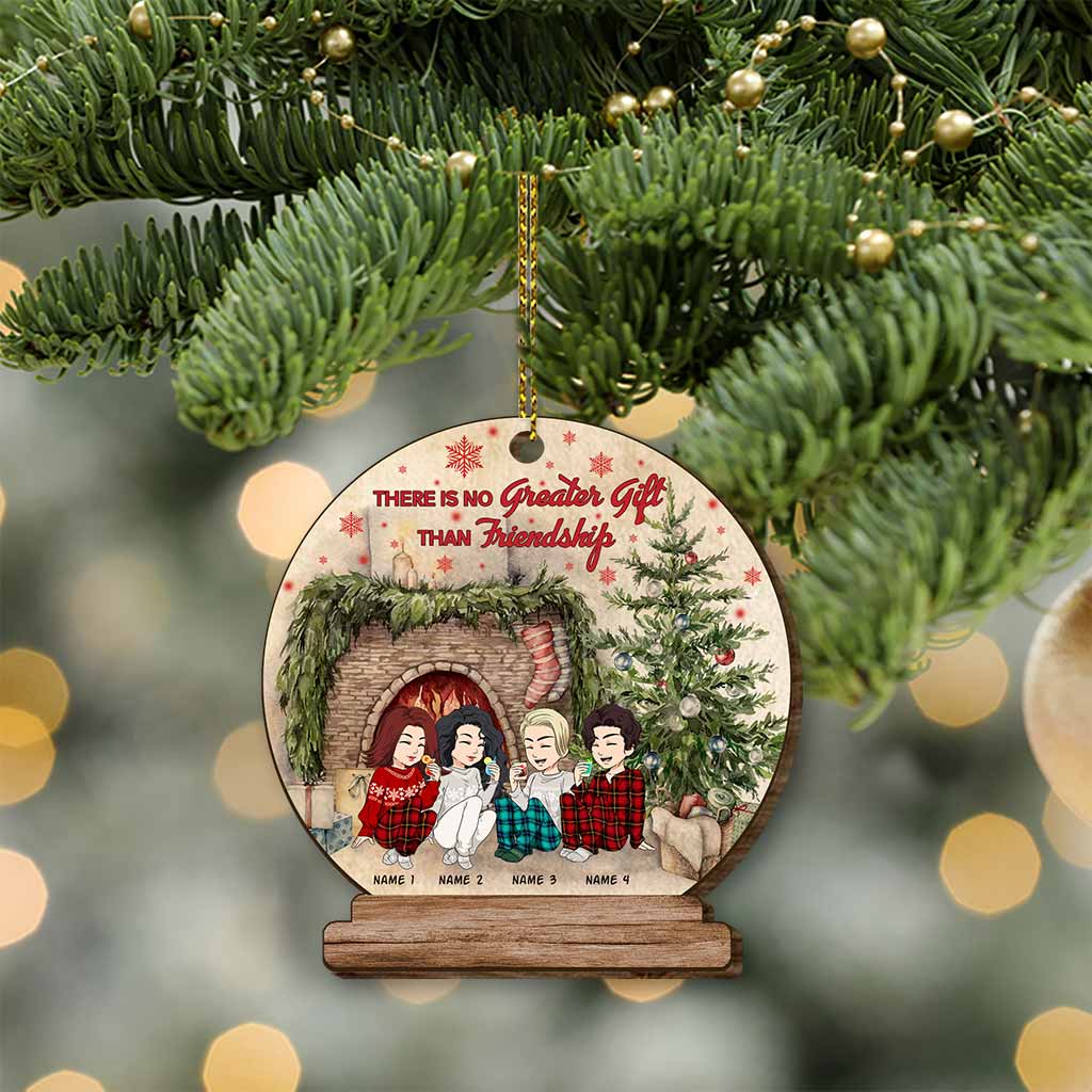 Besties Forever - Personalized Christmas Wooden Card Pop Out Ornament