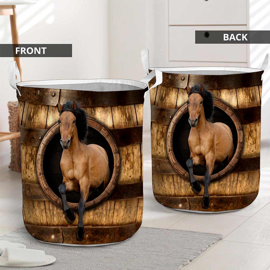 Buckskin Horse Horse Storage Basket 0622