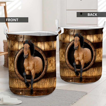 Buckskin Horse Horse Storage Basket 0622