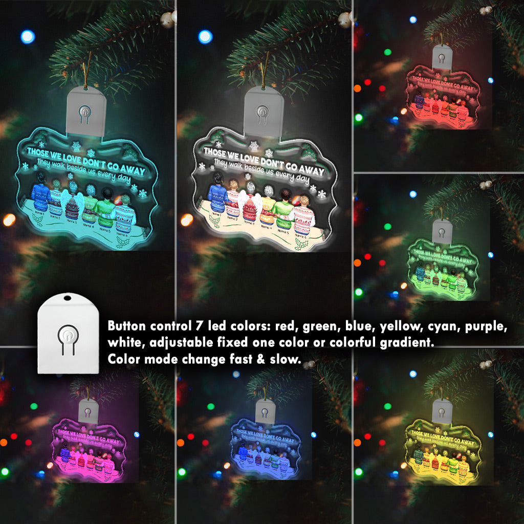 I Am Always With You - Personalized Christmas Family Shaped Led Acrylic Ornament
