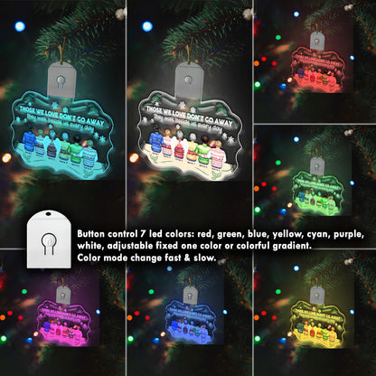I Am Always With You - Personalized Christmas Family Shaped Led Acrylic Ornament