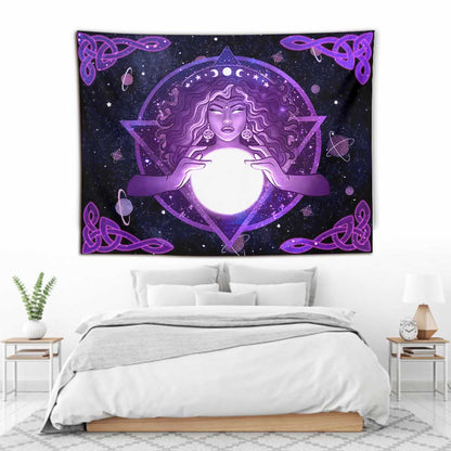 Magic In The Universe - Witch Wall Tapestry