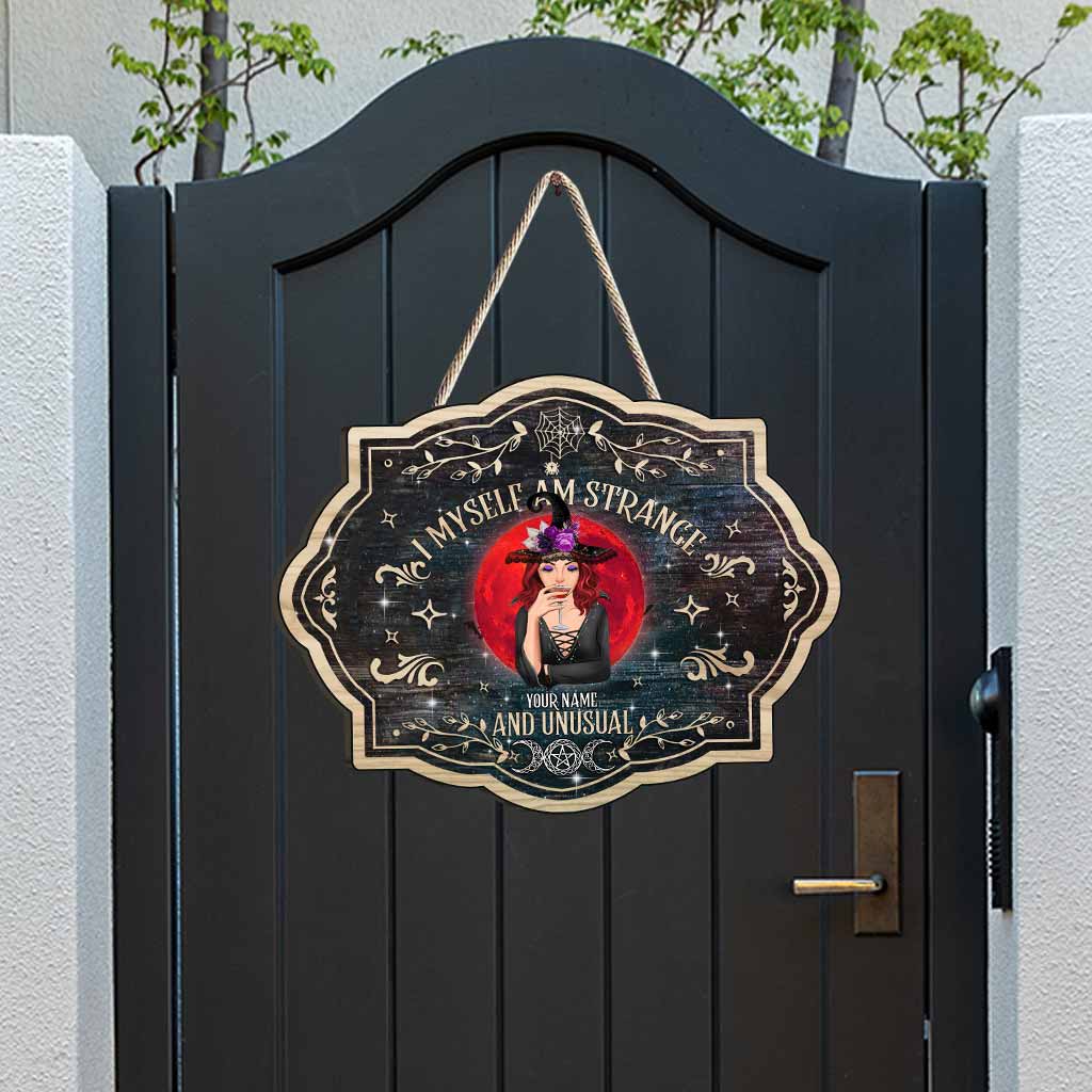 Strange & Unusual - Personalized Witch Wood Sign