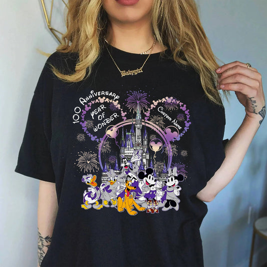 100 Years Of Wonder - Personalized Mouse T-shirt and Hoodie 0523