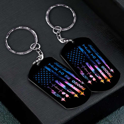 Talk To Me - Personalized Independence Day Top Gun Stainless Steel Keychain