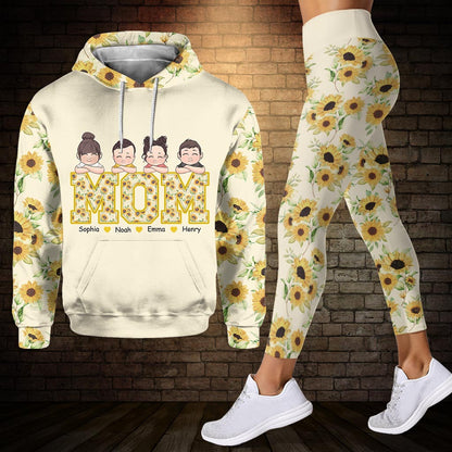 Nana's Flowers - Personalized Mother's Day Grandma Hoodie and Leggings