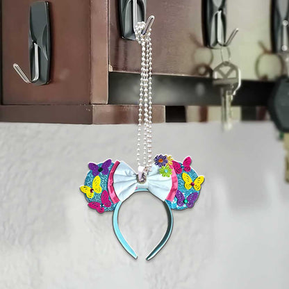 Springtime Mouse Ears - Car ornament (Printed On Both Sides)