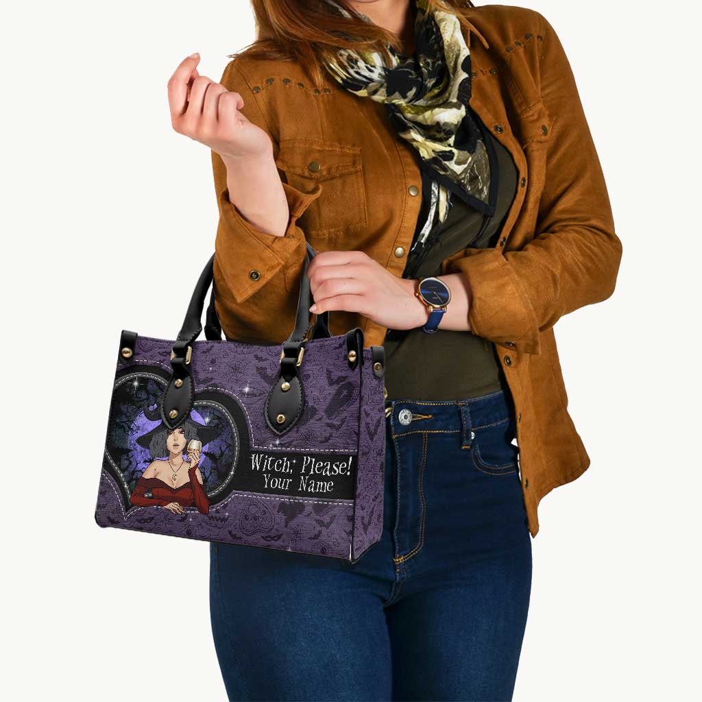 Witch, Please! - Personalized Witch Leather Handbag