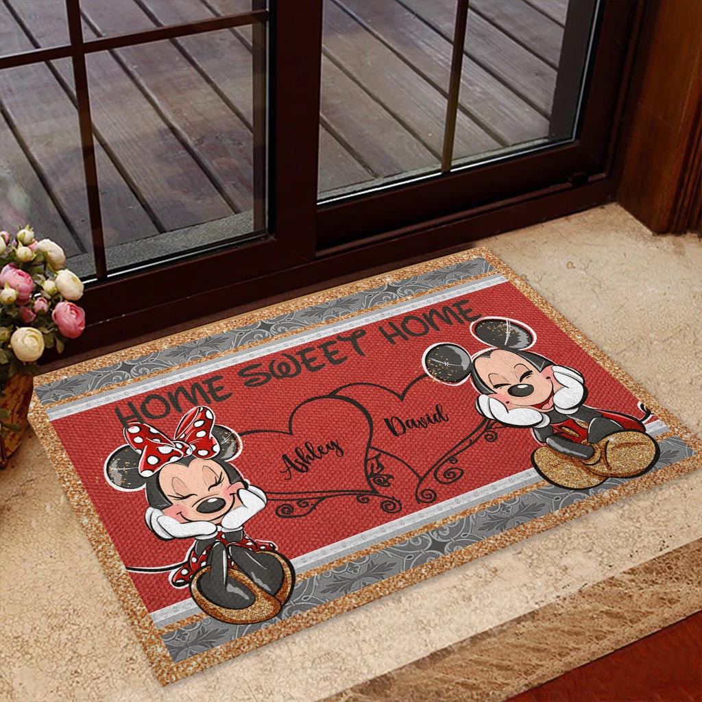 Home Sweet Home - Personalized Couple Mouse Doormat