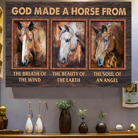 God Made A Horse From Horse Canvas And Poster 0523