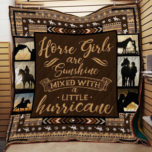 Sunshine Mixed With A Little Hurricane Horse Quilt 0823