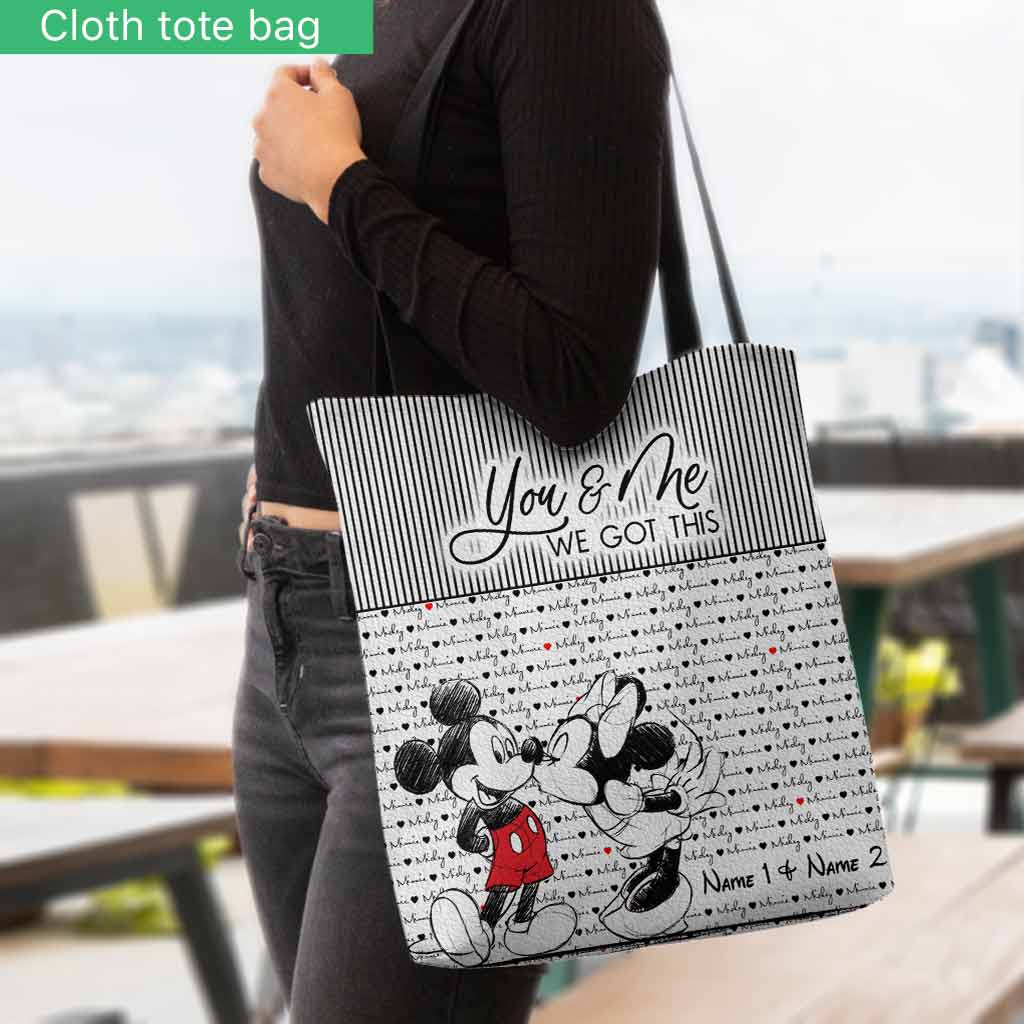 You And Me We Got This - Personalized Mouse Tote Bag