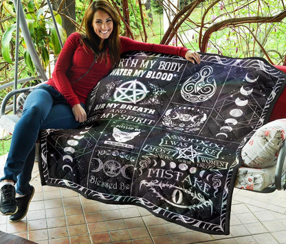 Blessed Be Wicca - Witch Quilt 0822
